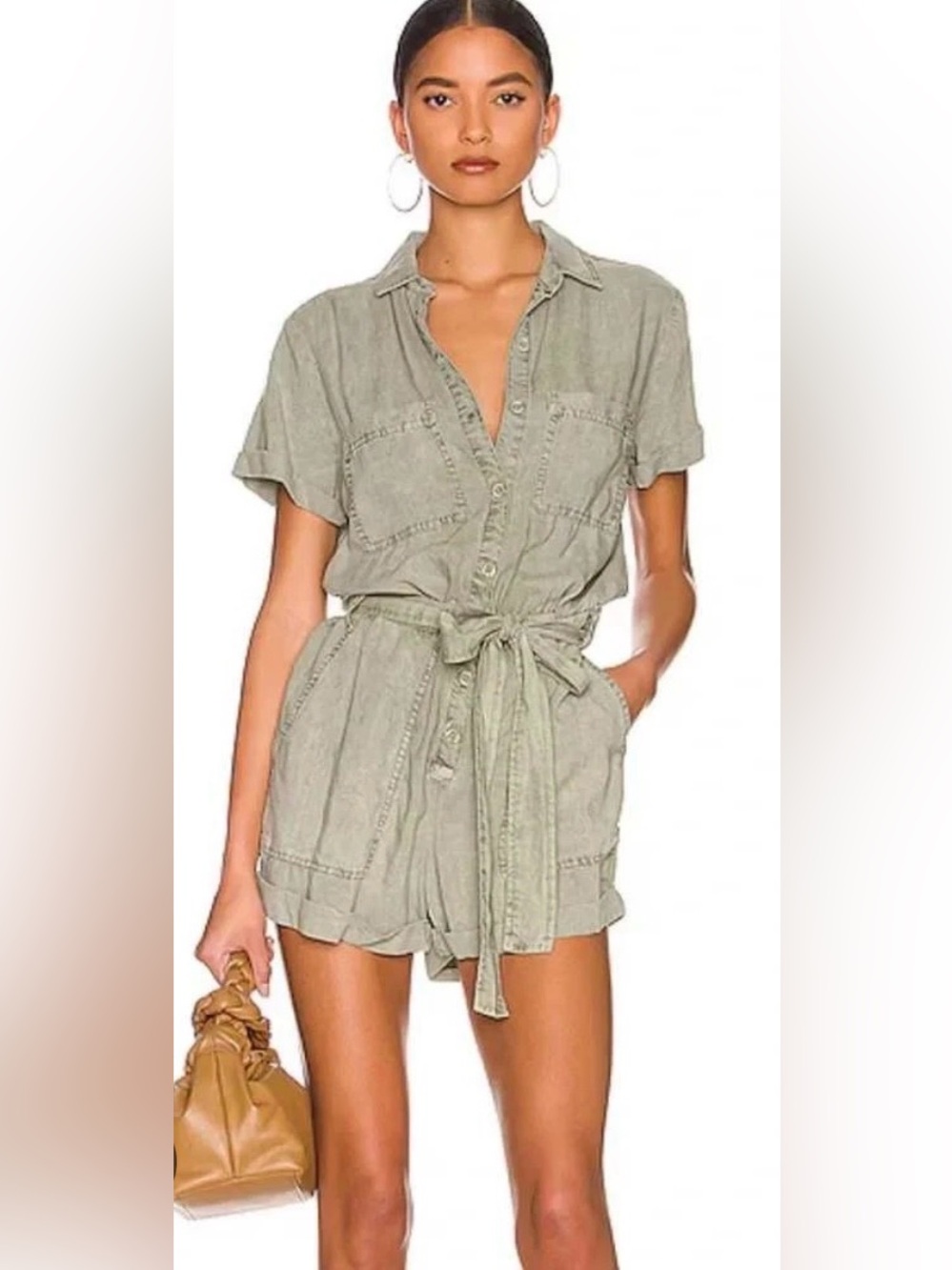 ROLLED HEM UTILITY ROMPER
Bella Dahl in Soft Army
